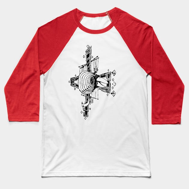 q69 : tech-crow: treachery crown Baseball T-Shirt by dy9wah